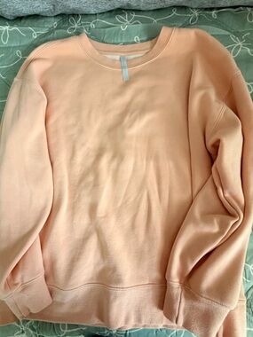 Fabletics Peach-Pink Crewneck Sweatshirt